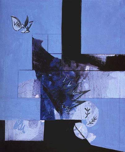  Struttura con foglia verde, 2000  -->